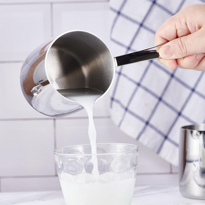 (12oz/370ml)Καφετιέρα Βούτυρο Καφετιέρα Milk Warmer Μίνι τήγμα βουτύρου με στόμιο 18/10 τριπλό ανοξείδωτο ατσάλι