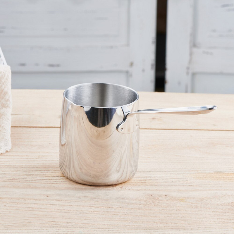 (12oz/370ml)Καφετιέρα Βούτυρο Καφετιέρα Milk Warmer Μίνι τήγμα βουτύρου με στόμιο 18/10 τριπλό ανοξείδωτο ατσάλι