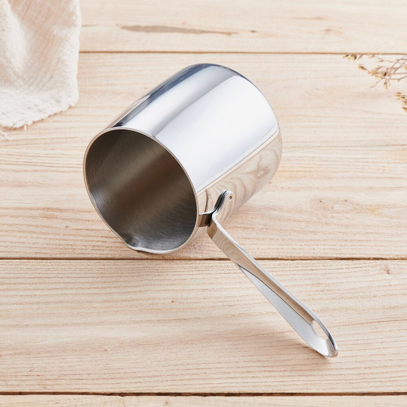 (12oz/370ml)Καφετιέρα Βούτυρο Καφετιέρα Milk Warmer Μίνι τήγμα βουτύρου με στόμιο 18/10 τριπλό ανοξείδωτο ατσάλι