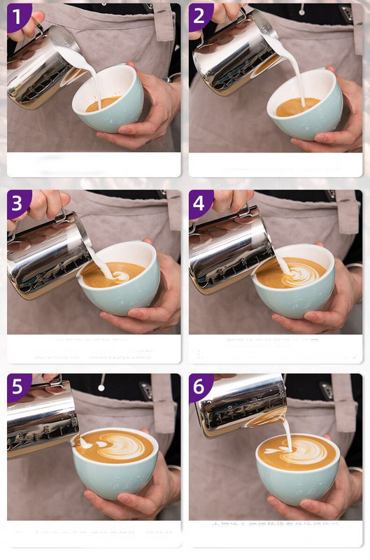 Rozsdamentes acél tejkancsó Kávékancsó Espresso Kávéfüzér Tűs Tejkrémpohár Habosító Craft Latte Craft Latte Cappu