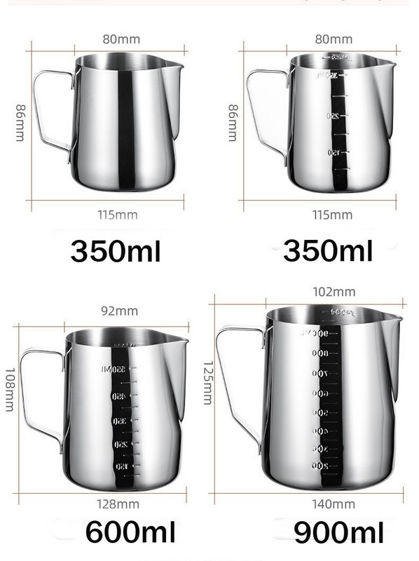Rozsdamentes acél tejkancsó Kávékancsó Espresso Kávéfüzér Tűs Tejkrémpohár Habosító Craft Latte Craft Latte Cappu