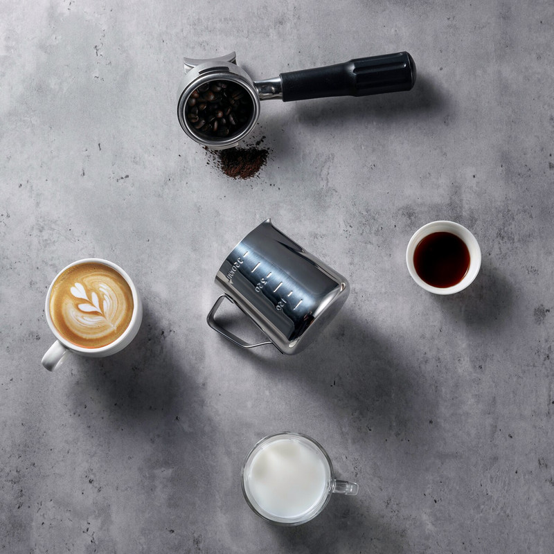 Rozsdamentes acél tejhabos kancsó, eszpresszó gőzölő kávé Barista kézműves latte csésze cappuccino tejkancsó tejhabosító kancsó
