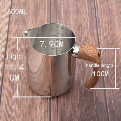 1 db-os habosító kancsó kávé tejeskávé tartály kancsó rozsdamentes acél húzható virágcsésze tejhabosítók és Latte Art konyhai eszközök