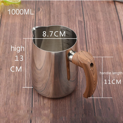 1 db-os habosító kancsó kávé tejeskávé tartály kancsó rozsdamentes acél húzható virágcsésze tejhabosítók és Latte Art konyhai eszközök