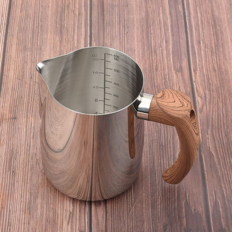 1 db-os habosító kancsó kávé tejeskávé tartály kancsó rozsdamentes acél húzható virágcsésze tejhabosítók és Latte Art konyhai eszközök