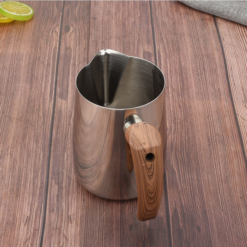 1 db-os habosító kancsó kávé tejeskávé tartály kancsó rozsdamentes acél húzható virágcsésze tejhabosítók és Latte Art konyhai eszközök