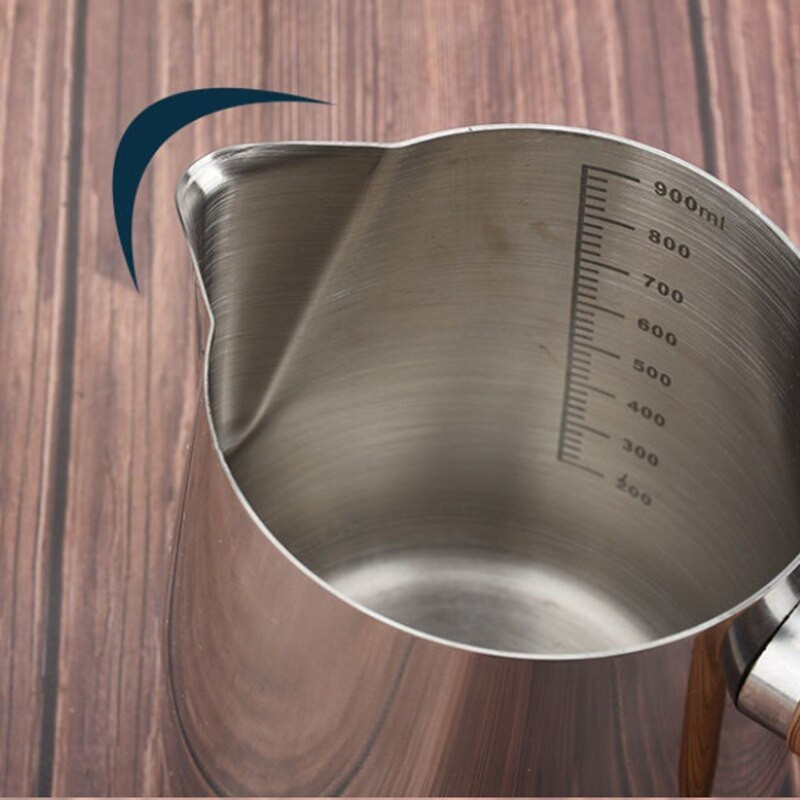 1 db-os habosító kancsó kávé tejeskávé tartály kancsó rozsdamentes acél húzható virágcsésze tejhabosítók és Latte Art konyhai eszközök