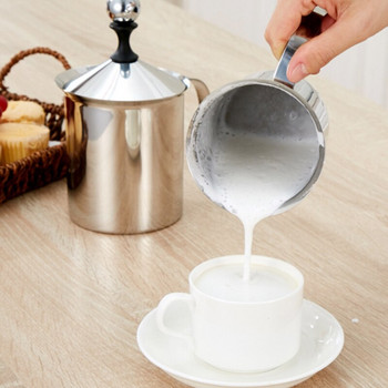 400ml Milk Frother Cappuccino Japanese Style Double Strainer Manual Milk Frother Coffee Supplies από ανοξείδωτο χάλυβα αφρόγαλα
