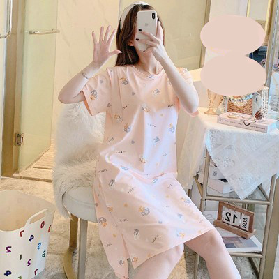 Нов модел дамска нощница с овално деколте и къс ръкав за кърмачки 