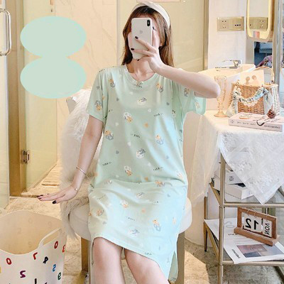 Нов модел дамска нощница с овално деколте и къс ръкав за кърмачки 