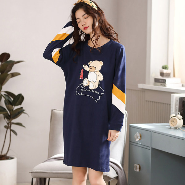 Camasa de noapte dama model nou cu maneci lungi - potrivita pentru mamicile care alapteaza