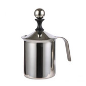 400 ml pjenilica za mlijeko Cappuccino japanski stil Dvostruko cjedilo Ručna pjenilica za mlijeko Pribor za kavu Naprava za pjenjenje mlijeka od nehrđajućeg čelika