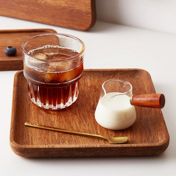 Ξύλινη λαβή Μίνι κανάτα γάλακτος καφέ Μικρό γυάλινο φλιτζάνι Φλιτζάνια σάλτσας Ιαπωνικού στυλ Επιτραπέζια σκεύη Στάμνα γάλακτος Εργαλεία καφέ σπιτιού κουζίνας