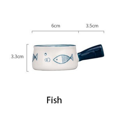 Keraminis mini pieno puodelis su rankena Japoniško pieno putojimo ąsočiai Kavos cukraus pieno puodas Braškių gėlių raštas virtuvės indai