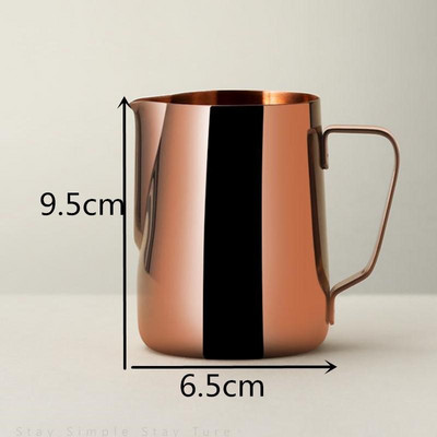 Kávés tejkancsó 300 Szemcsés rozsdamentes acél habosító kancsó Húzó virágcsésze Espresso habosítók bögre Kávé Barista Eszközök