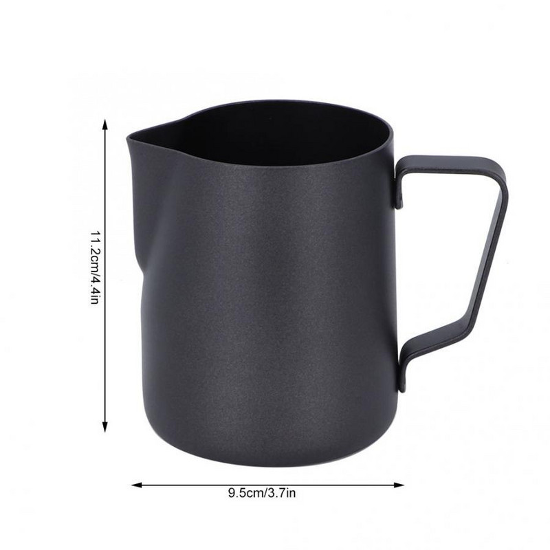 Staklenka za kavu s mlijekom 350 ml Neprianjajuća šalica za pjenjenje mlijeka od nehrđajućeg čelika Vrč za kavu za kavu Latte Art Coffee Shop Bar Kuhanje kave