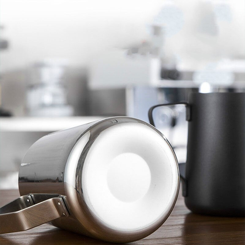 Kavos Ravioli Latte Art Pieno skardinė 304 Nerūdijančio plieno smailios burnos kavos puodas Išgalvotas kavos menas Kepimas Virtuvės įrankiai Arbata E11585