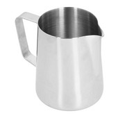 Tejhabosító kancsó rozsdamentes acél kávégőzölő kancsó belső mérettel a Latte Art cappuccinóhoz
