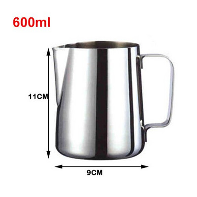 Nerūdijančio plieno pieno putų ąsotis Espreso kavos Barista Craft Latte Cappuccino Pieno grietinėlės puodelio putų ąsotis