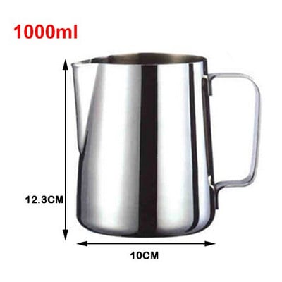 Nerūdijančio plieno pieno putų ąsotis Espreso kavos Barista Craft Latte Cappuccino Pieno grietinėlės puodelio putų ąsotis