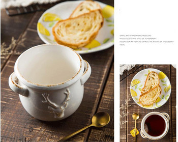 Ευρωπαϊκή ρετρό κανάτα γάλακτος Απογευματινό τσάι Κεραμικός φούρνος μικροκυμάτων Ζεστό γάλα με μέλι Φλιτζάνι Western Food Hopper Σάλτσα Δοχείο καφέ LA550