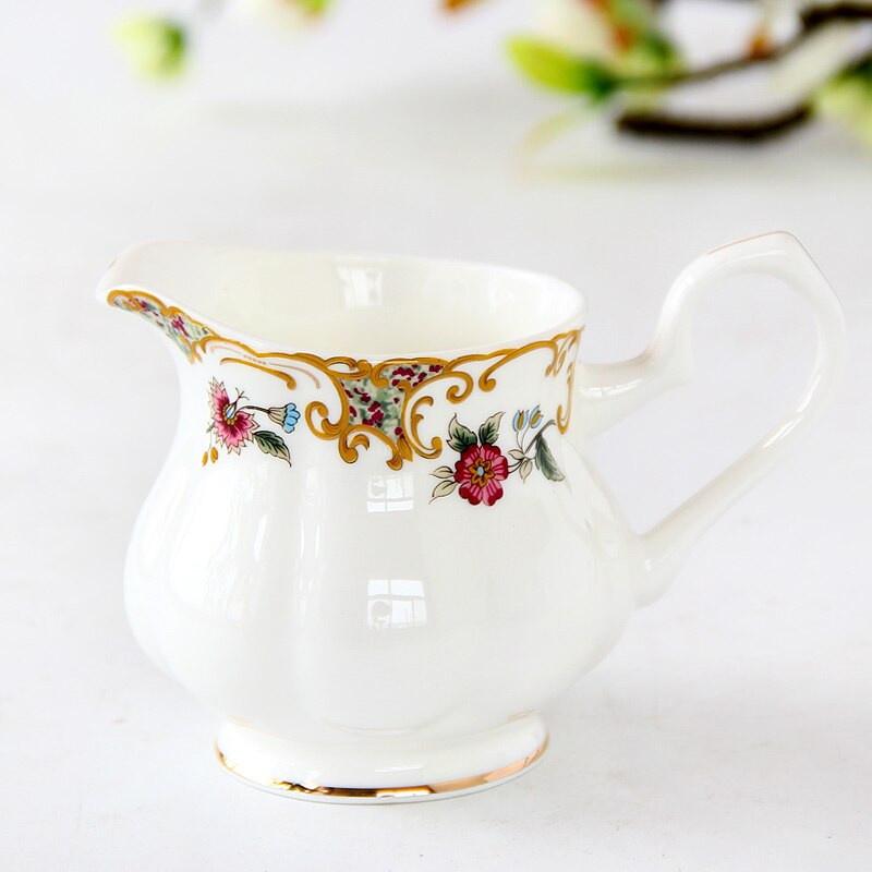 Bone China virágmintás tejeskannák Kerámia tejkannák fogantyúval plusz tejes kávékancsó Barista kézműves kávés tejcsésze LB521