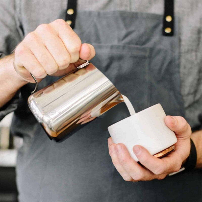 420 ml-es rozsdamentes acél eszpresszó kávéfőző tejhabos kancsó Barista Craft latte cappuccino tejszínes kancsó kávéhúzó csésze