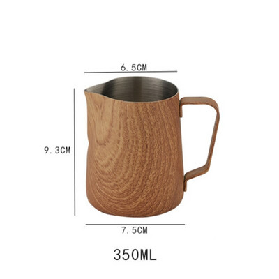 350/600 ml kavos ąsotis nerūdijančio plieno pieno putų ąsotis Latte kavos traukimo gėlių puodelis espreso putotojas puodelis Barista įrankiai