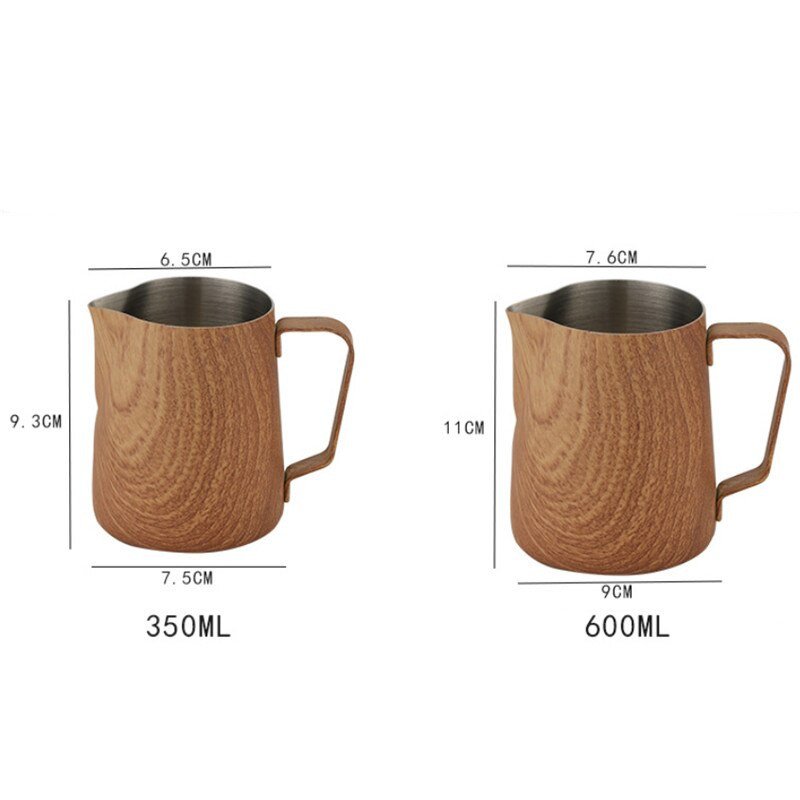 350/600 ml kavos ąsotis nerūdijančio plieno pieno putų ąsotis Latte kavos traukimo gėlių puodelis espreso putotojas puodelis Barista įrankiai