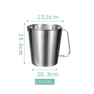 304 rozsdamentes acél mérőpohár mérleg kancsóval tejhabos kancsó Háztartási cappuccino tea kávéscsésze Konyhai sütőeszközök