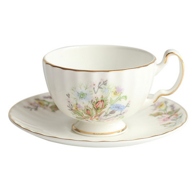 Teáscsésze készlet Bone China kávéscsésze csészealj uzsonnatál Virágok Teáscsésze Délutáni teás edények Kávékészlet Irodai italkészletek