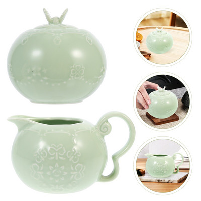 Kancsó Cukorkrém Keramiccream Kávéfedő Táltartály készlet Sószósz adagoló Bögre Kancsó Kancsók Kiöntő Porcelán Latte