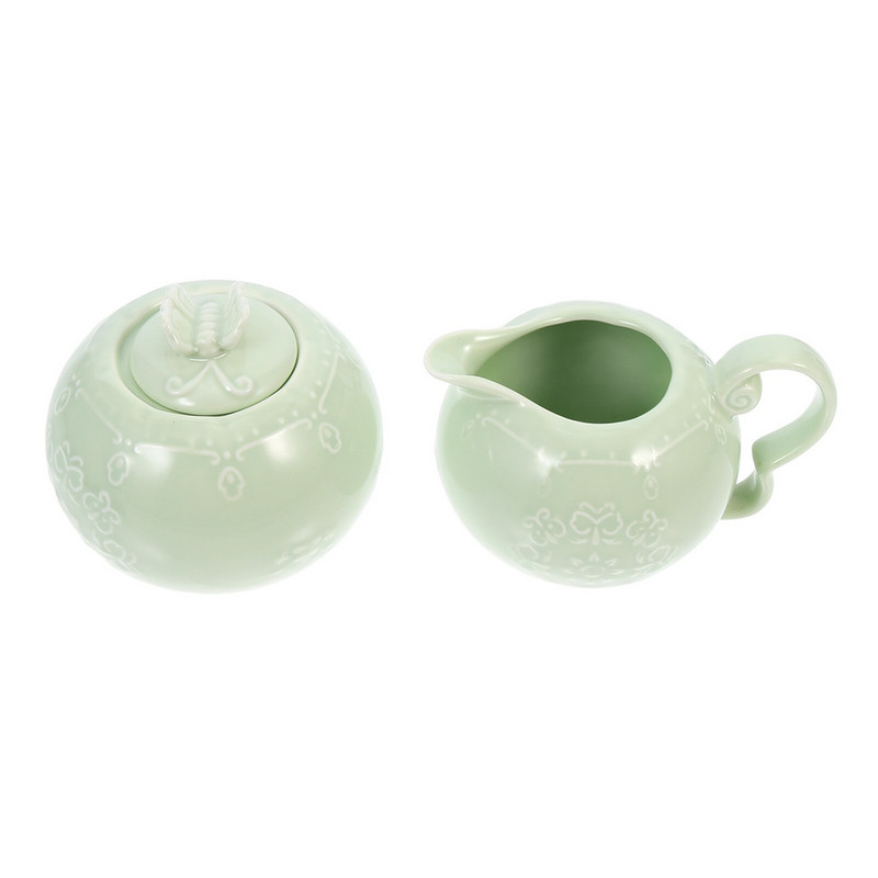 Kancsó Cukorkrém Keramiccream Kávéfedő Táltartály készlet Sószósz adagoló Bögre Kancsó Kancsók Kiöntő Porcelán Latte