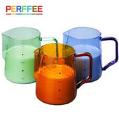 Üveg tejhabosító kancsó színes tejkancsó Kávékávé tejhabos kancsó Eszpresszó tejkancsó Barista 20oz/600ml