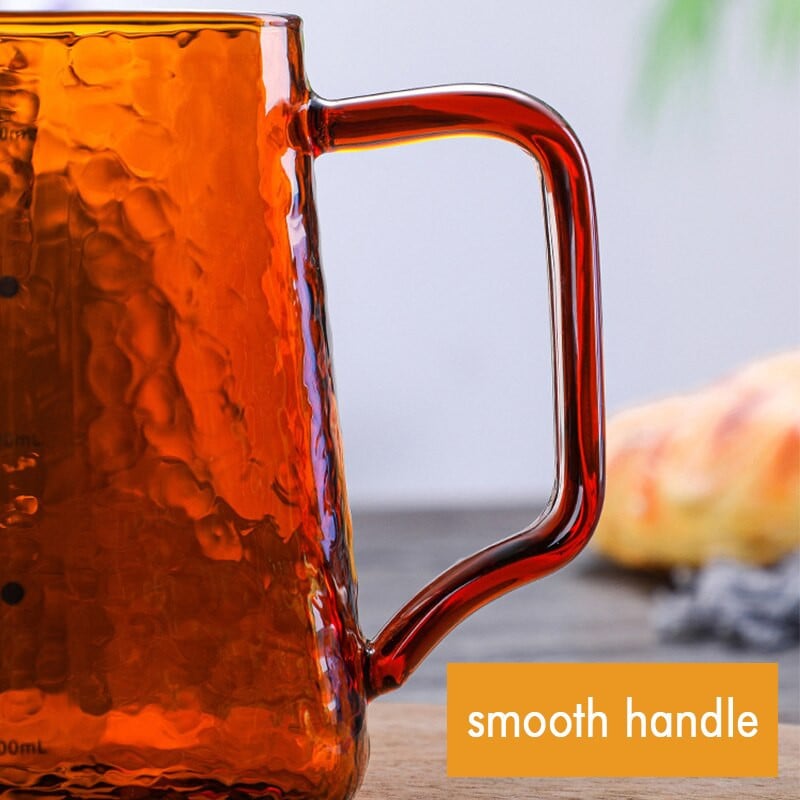 Üveg tejhabosító kancsó színes tejkancsó Kávékávé tejhabos kancsó Eszpresszó tejkancsó Barista 20oz/600ml