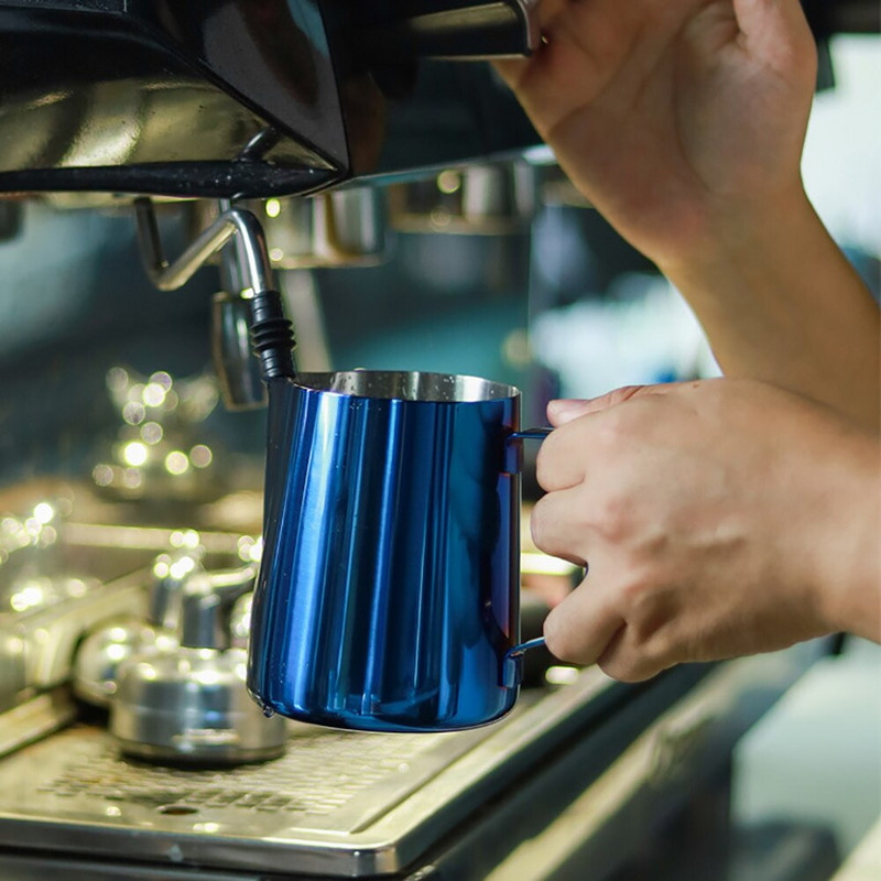 Eszpresszó kávékancsó krémes Macchiato Cappuccino Latte Art Kancsó kancsó rozsdamentes acél tejhabos kancsó 350/600ml