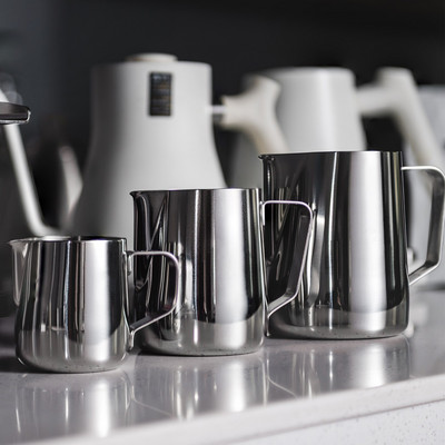 Rozsdamentes acél tejhabos kancsó Eszpresszó gőz kávé Barista Craft Latte Cappuccino tejszínhabos kancsó