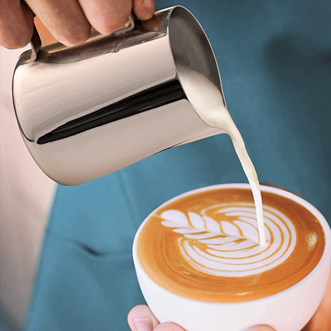 Rozsdamentes acél tejhabos kancsó Eszpresszó gőz kávé Barista Craft Latte Cappuccino tejszínhabos kancsó