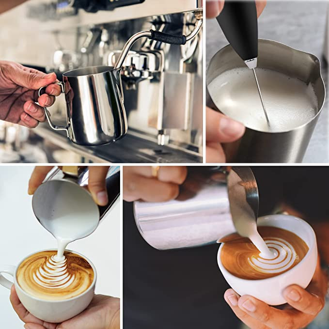 Rozsdamentes acél tejhabos kancsó Eszpresszó gőz kávé Barista Craft Latte Cappuccino tejszínhabos kancsó