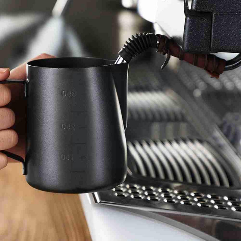 350/600 ml tapadásmentes acél tejhabos kancsó Eszpresszó kancsó Craft Barista Cappuccino Coffee Latte habosító krém N5e9