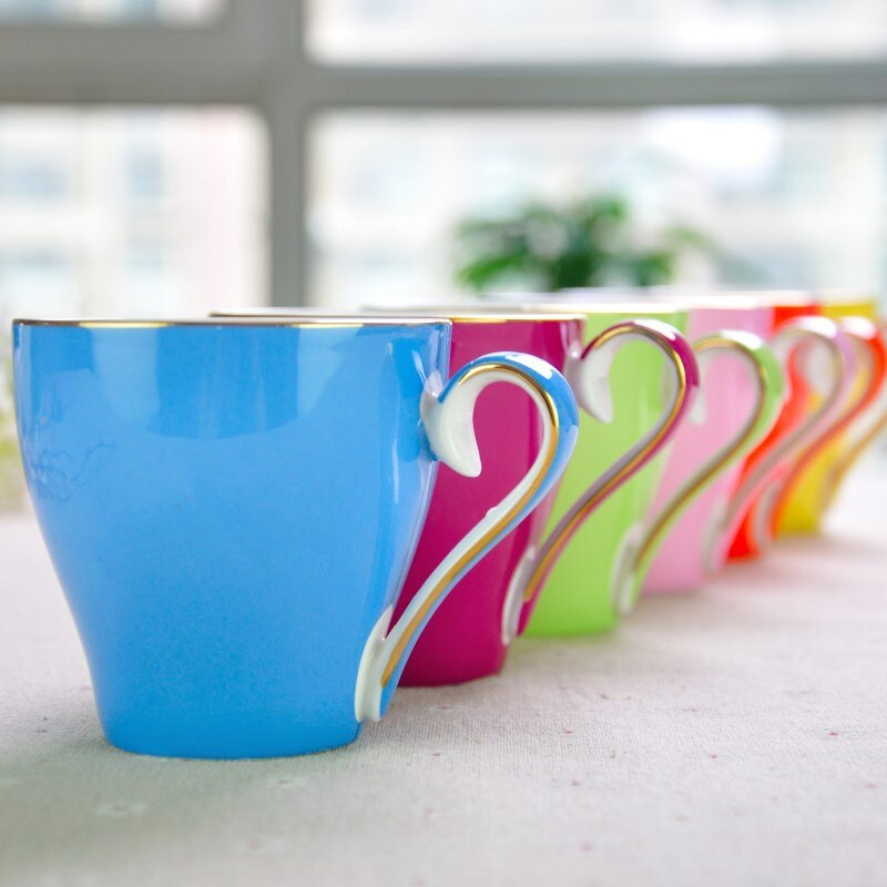 220ml, színes csontporcelán kávés csésze és csészealj készlet, Nespresso csészekészlet, Tazas cafe termos kávés bögre, Cappuccino csészekészlet