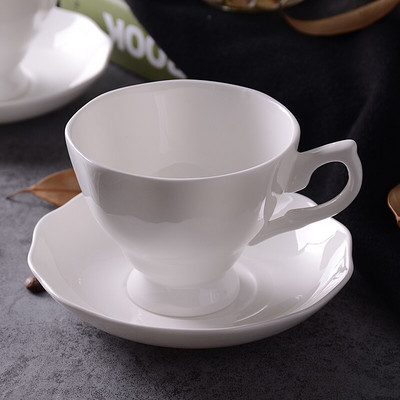 180ml, sima fehér kerámia kávés csésze készlet, cafe elegáns kávéscsésze és csészealj, angol csontporcelán teáskészlet, cafeteira espresso