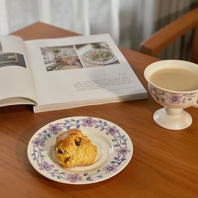 Ar rokām apgleznotas Bone China krūzes un apakštasītes Vintage Eiropas stila tējas krūze Kafija Klasiskā Izsmalcināta dāvanu kastīte Pastorāls