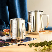 Rozsdamentes acél tejkannák Kreativitás Kézműves tejhabosító edény kávé Cappuccino Art Espresso Barista gőzpohár 350/600/100Ml