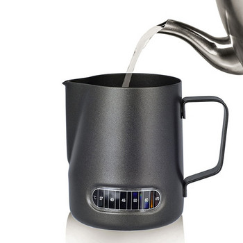 Κανάτα για αφρόγαλα από ανοξείδωτο χάλυβα με ενσωματωμένο θερμόμετρο, 20oz/600ml Γάλα για καφέ Cappuccino Latte