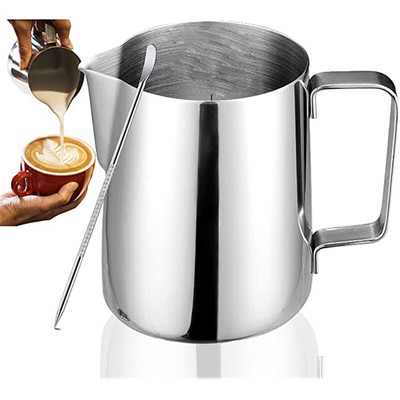 Urcică pentru spumare de lapte din oțel inoxidabil Espresso Cafea Barista Craft Latte Cappuccino Cupă cu cremă de lapte Cană pentru spumare Urcică pentru lapte Pitche