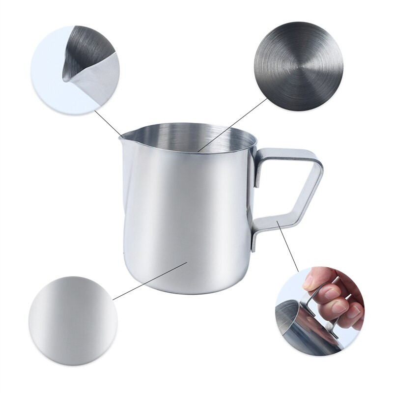 Vrč za pjenjenje mlijeka od nehrđajućeg čelika Espresso kava Barista Craft Latte Cappuccino Šalica za pjenjenje s mlijekom Vrč za pjenjenje Pitche vrč za mlijeko