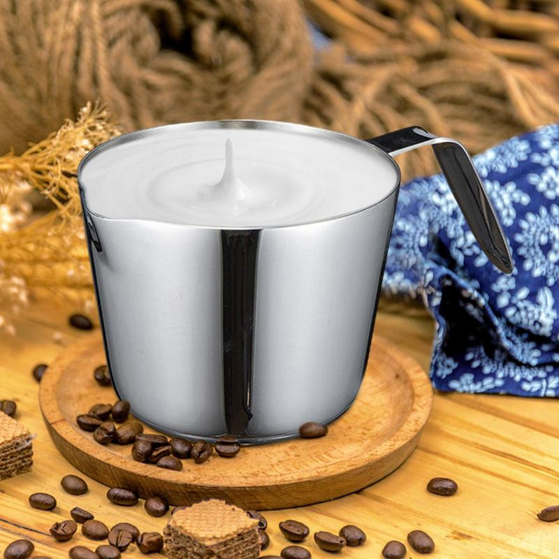 Tejhabosító kancsó rozsdamentes acél tejhabosító kancsó 25 oz gőzölő kancsók rozsdamentes acél tejes kávé Cappuccino Latte Art