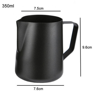 350/600 ml rozsdamentes acél tejhab kávé tejeskávé cappuccino habosító kancsó