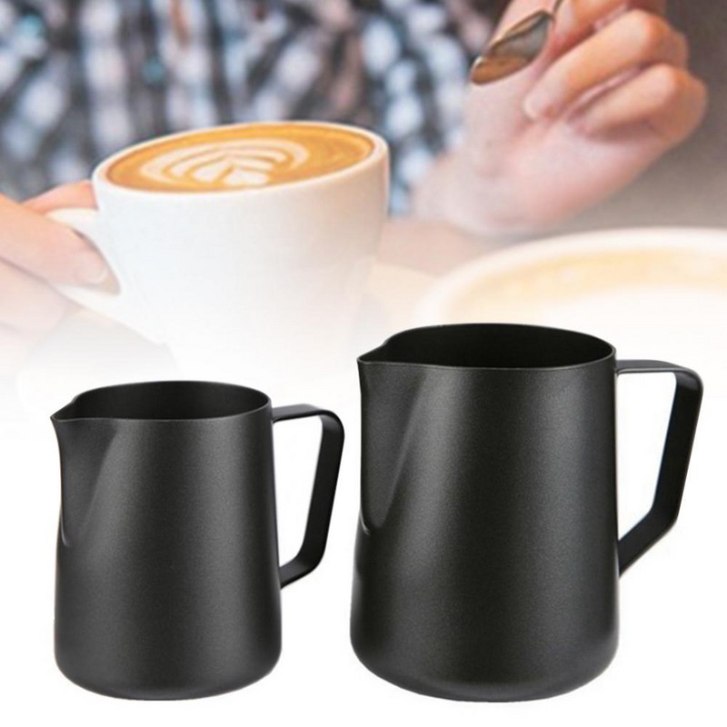 350/600 ml rozsdamentes acél tejhab kávé tejeskávé cappuccino habosító kancsó